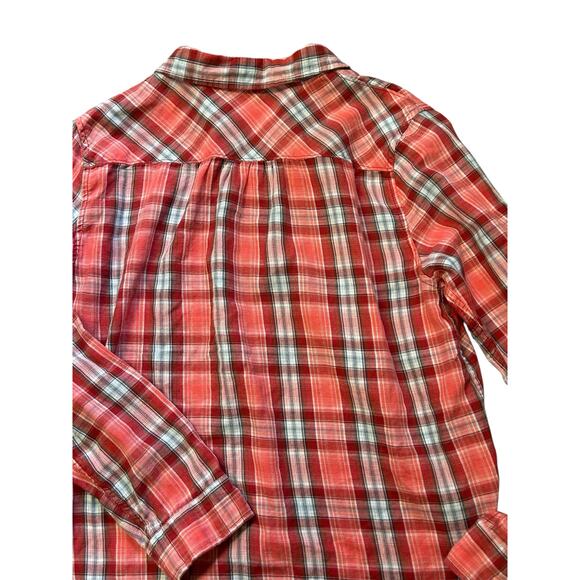 Levi’s Women’s‎ Plus Size Large Pink Plaid Flannel Western Shirt - Picture 2 of 9